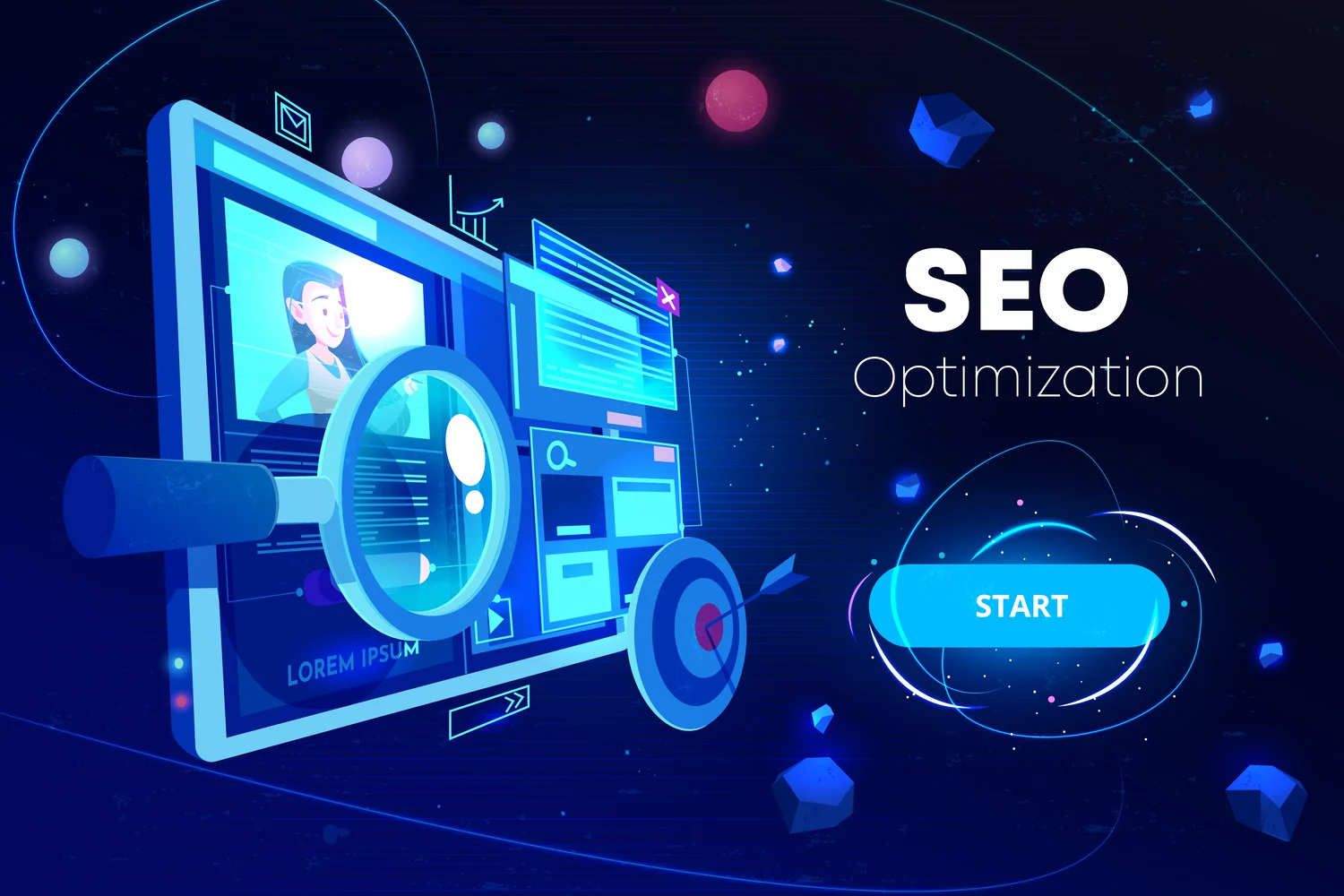 Digital Marketing - Search engine optimization (SEO) process infographic 